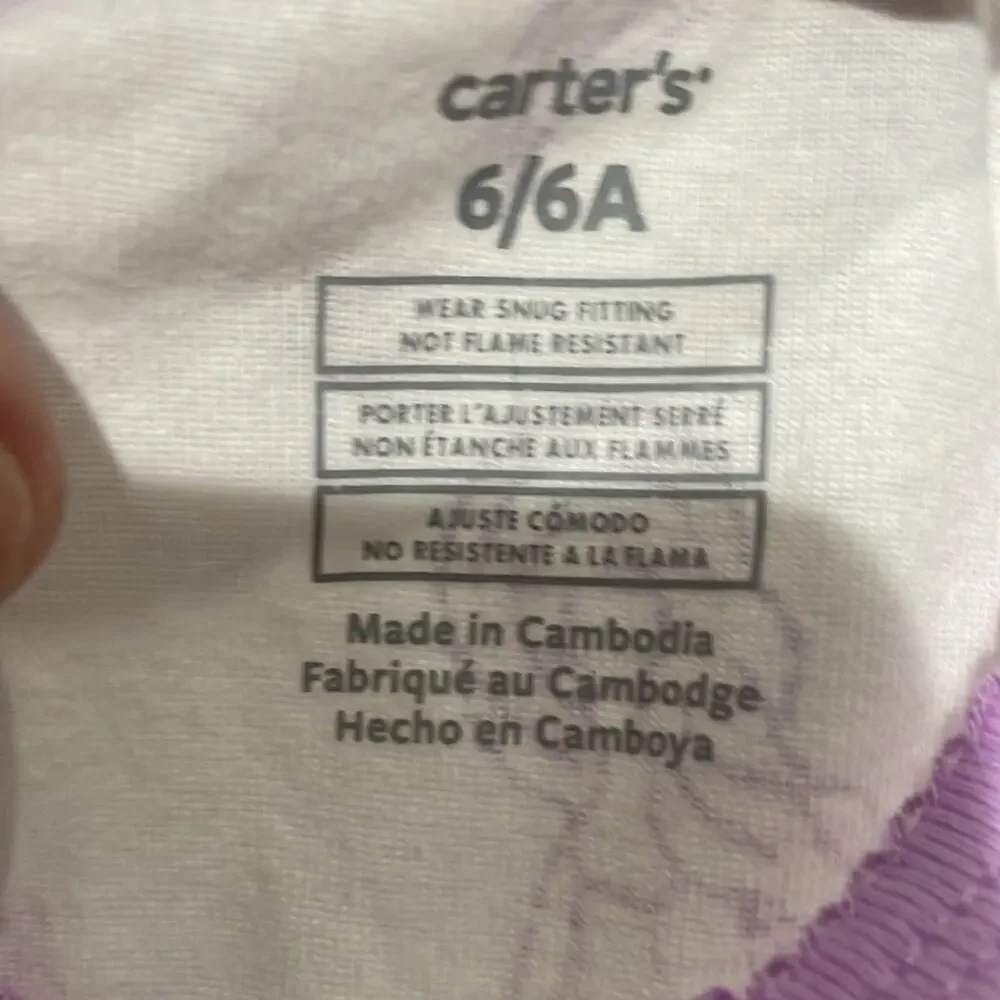 Carters 6 white purple mermaid sea theme short sleeve shorts pajamas 💯 cotton
